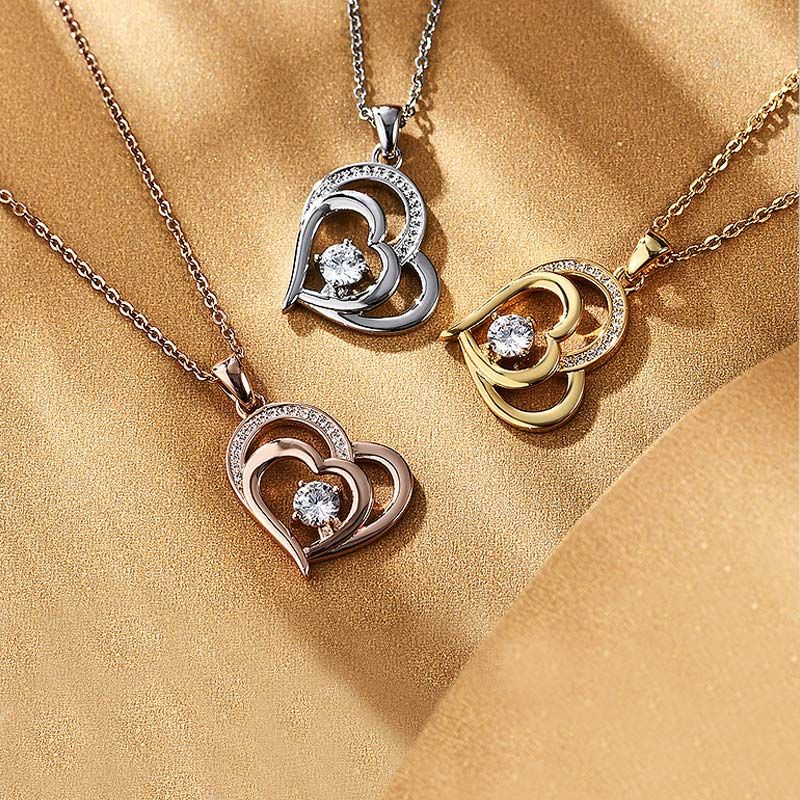 Double Love Heart Necklace