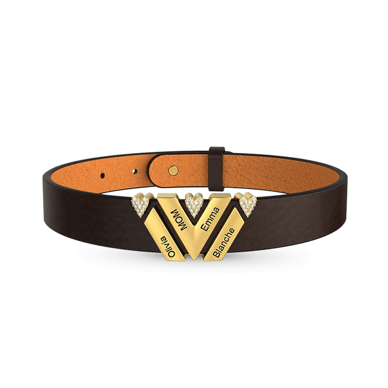 Black Punk DIY Leather Bracelet