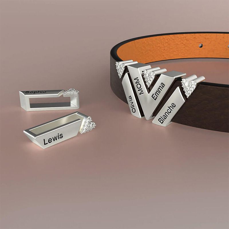 Black Punk DIY Leather Bracelet