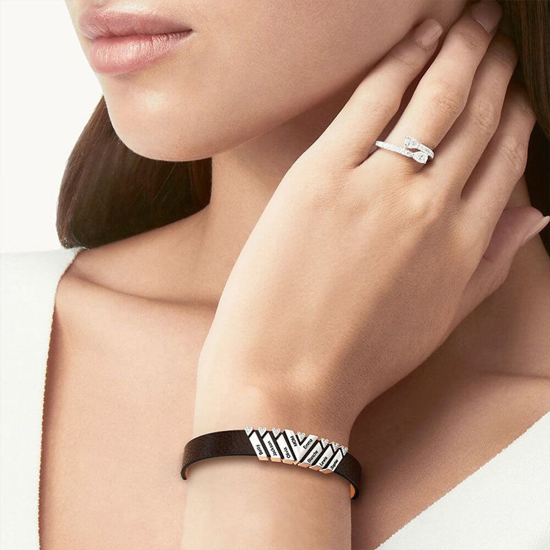 Black Punk DIY Leather Bracelet