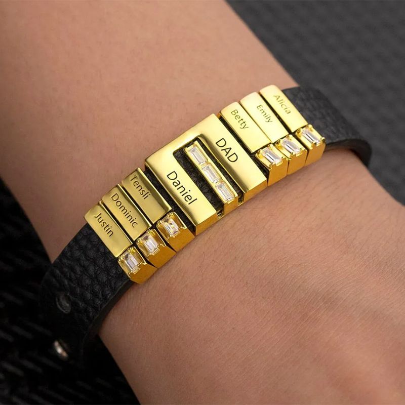 Black Punk DIY Leather Bracelet