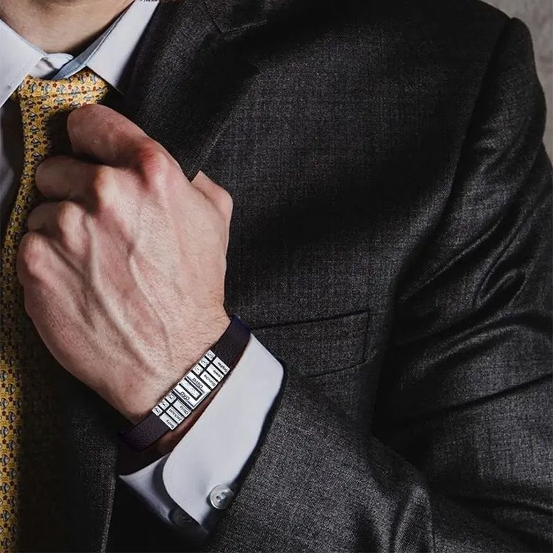 Black Punk DIY Leather Bracelet