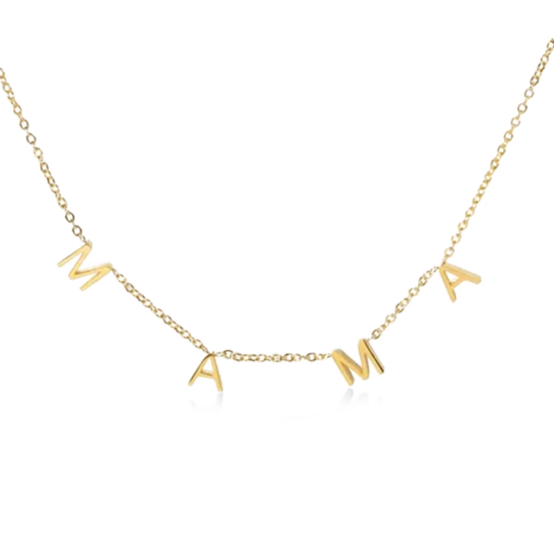MAMA Pave Letter Necklace