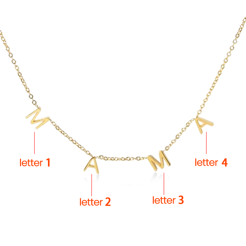 MAMA Pave Letter Necklace
