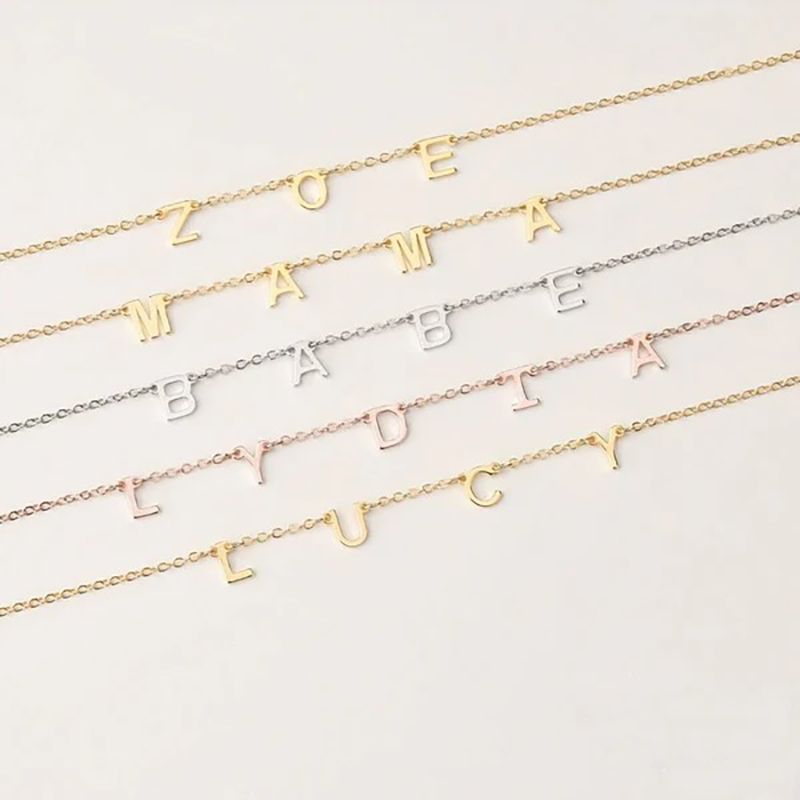 MAMA Pave Letter Necklace