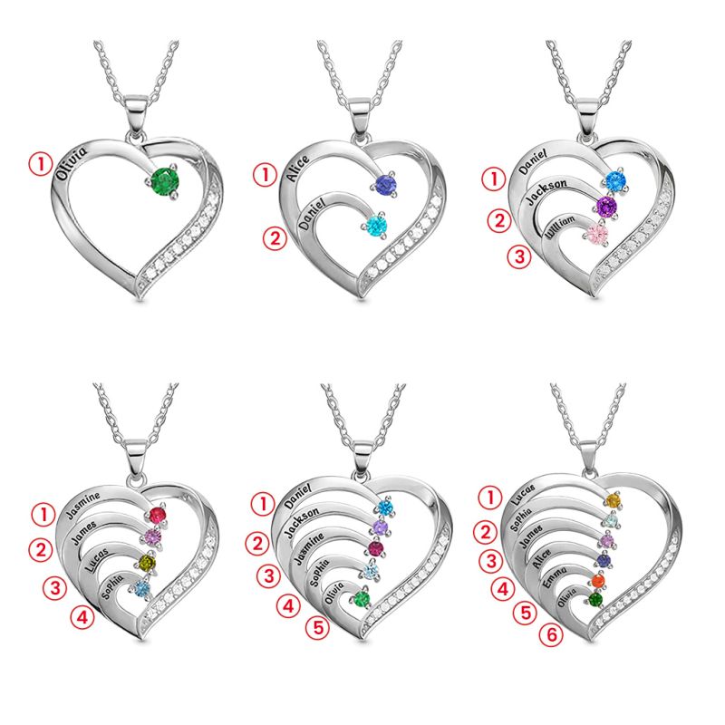 Creative Three-color DIY Heart Necklace
