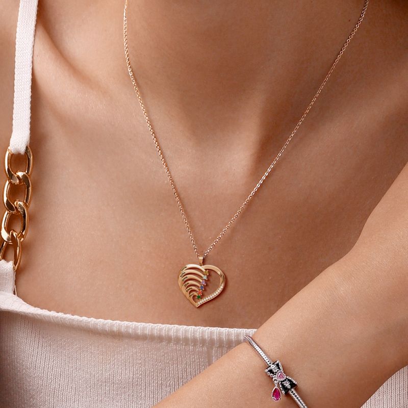 Creative Three-color DIY Heart Necklace