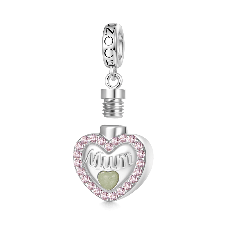 Mum Heart Memorial Urn Ashes Pendant