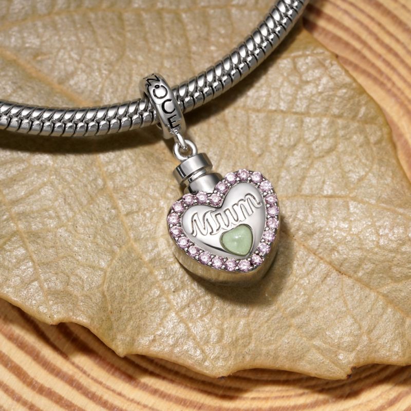 Mum Heart Memorial Urn Ashes Pendant