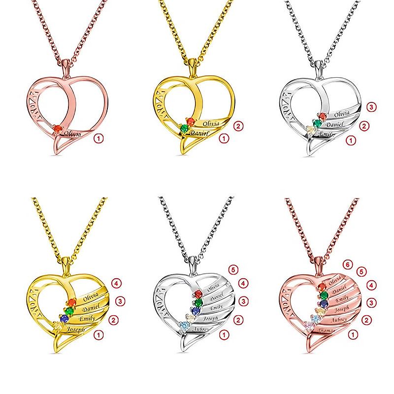MOM Heart Memory Necklace