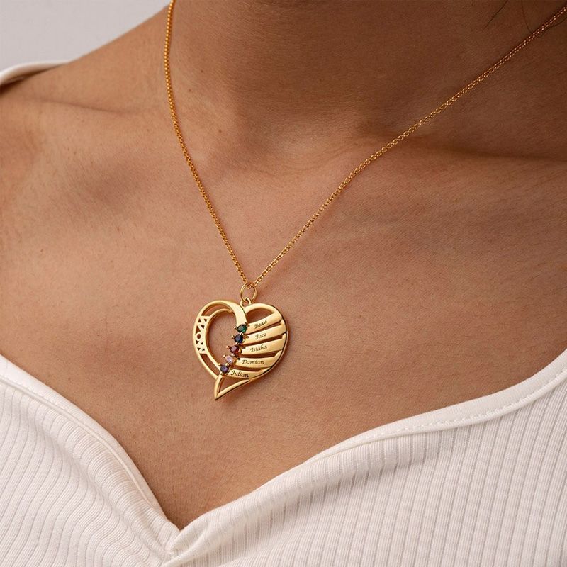 MOM Heart Memory Necklace