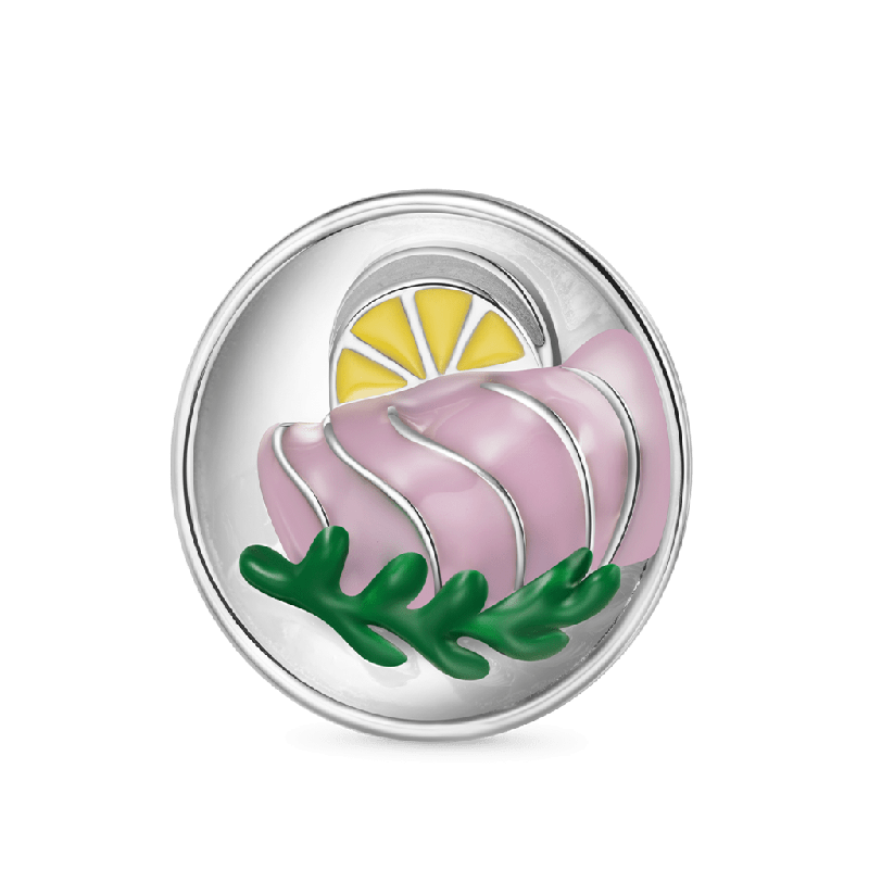 Salmon Food Stopper Charm