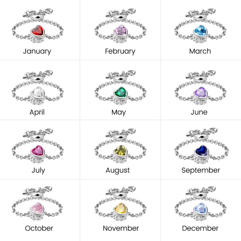 Heart Mother Chain Ring