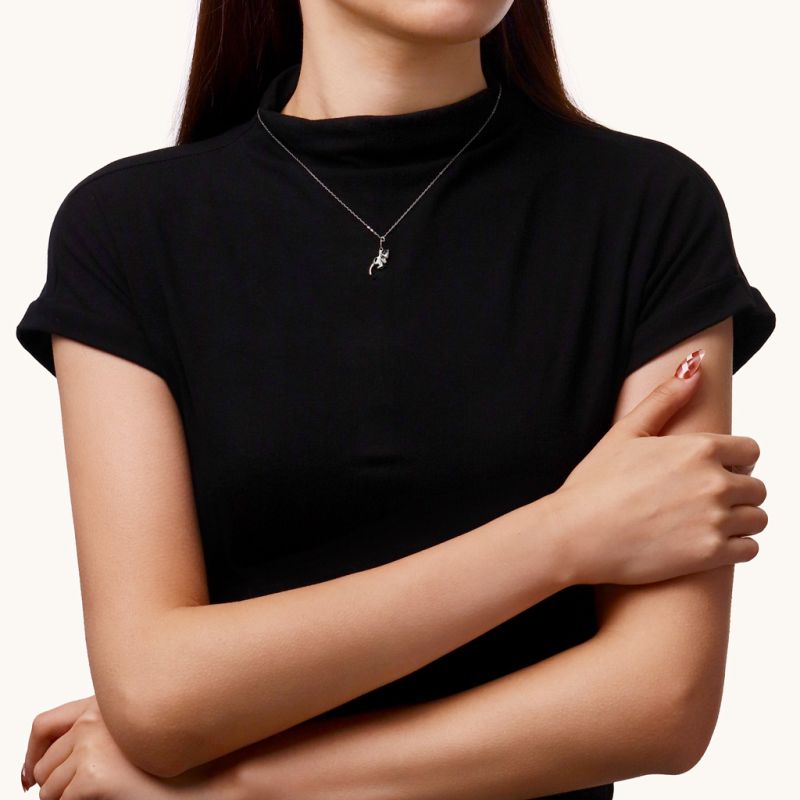 Cow Cat Heart Necklace