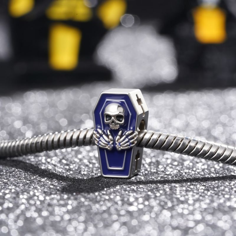 Halloween Skull Coffin Charm