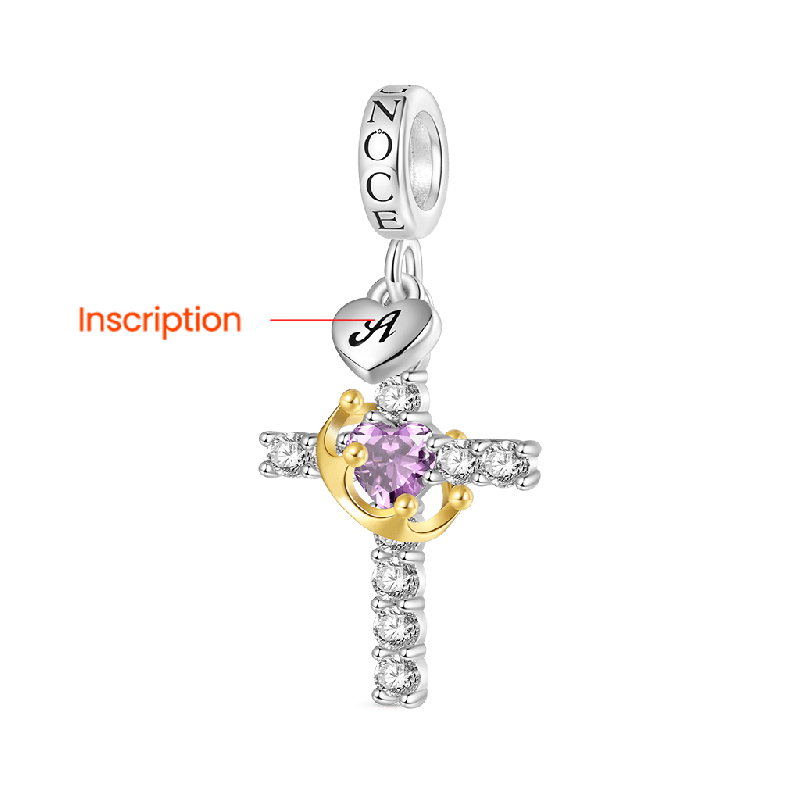 Gold Crown of Thorns Nail Cross Pendant