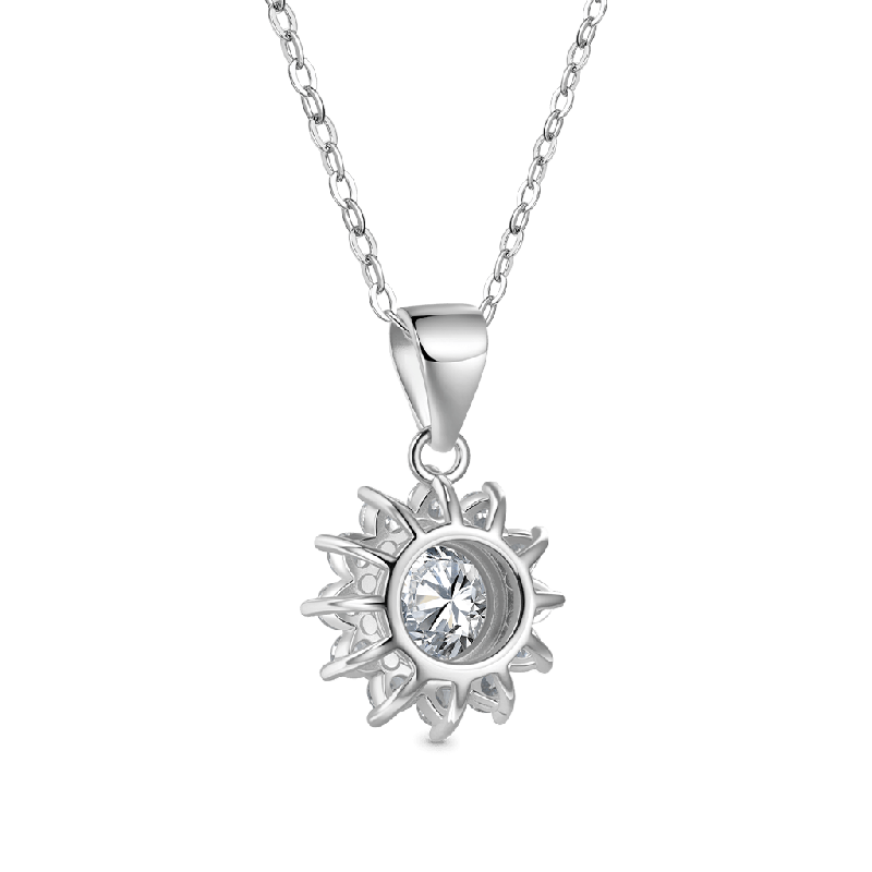 Timeless VVS Moissanite Sunflower Necklace