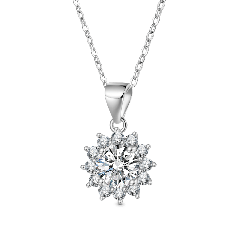 Timeless VVS Moissanite Sunflower Necklace
