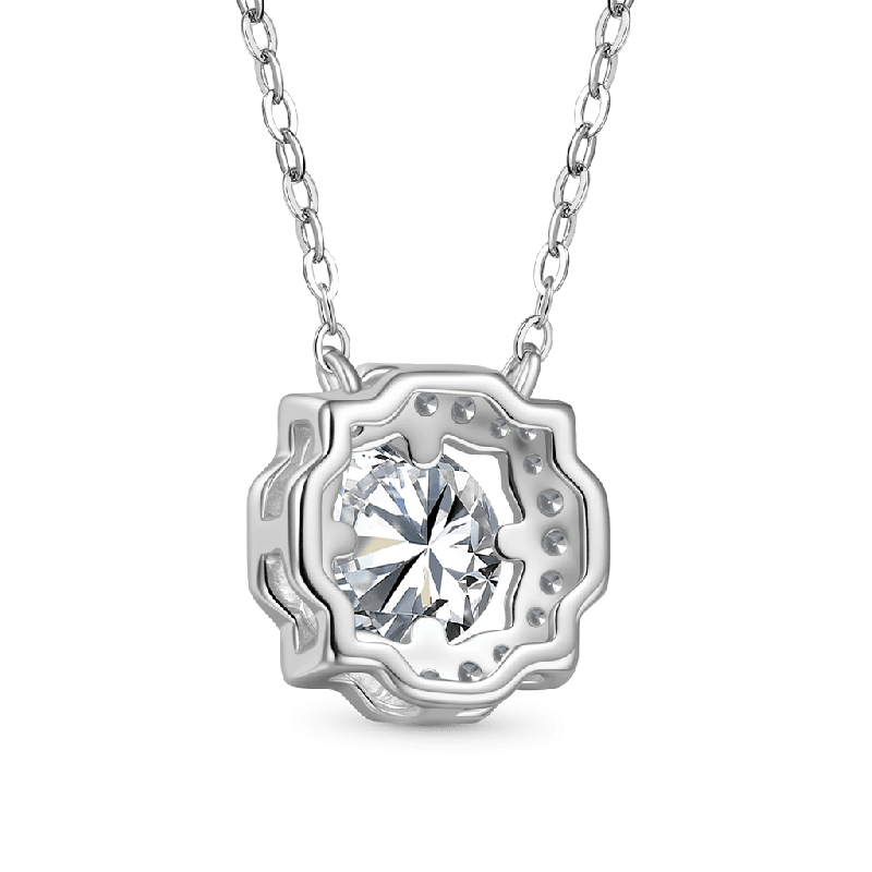 VVS Round Center Moissanite Necklace