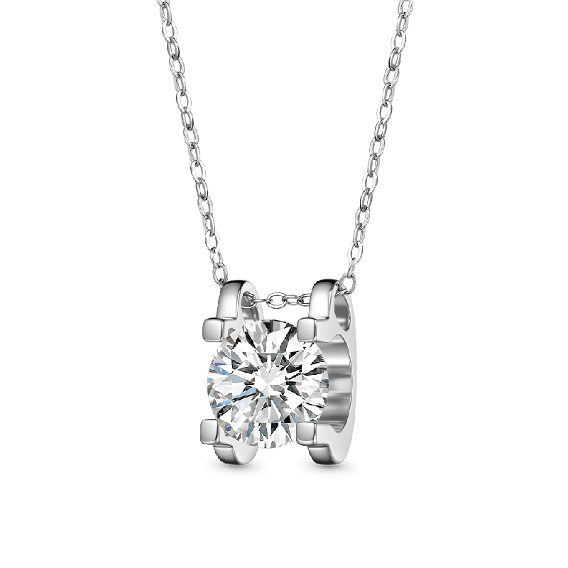 Shiny 3CT Moissanite Solitaire Necklace