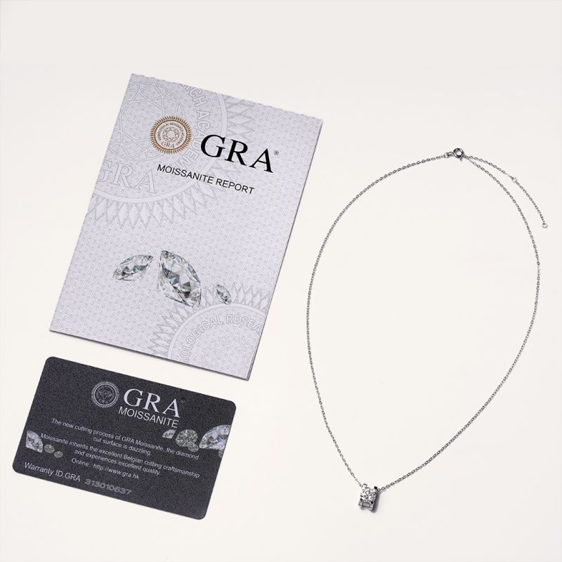 Shiny 3CT Moissanite Solitaire Necklace
