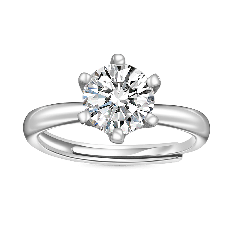 Classic 2CT Halo Moissanite Engagement Ring