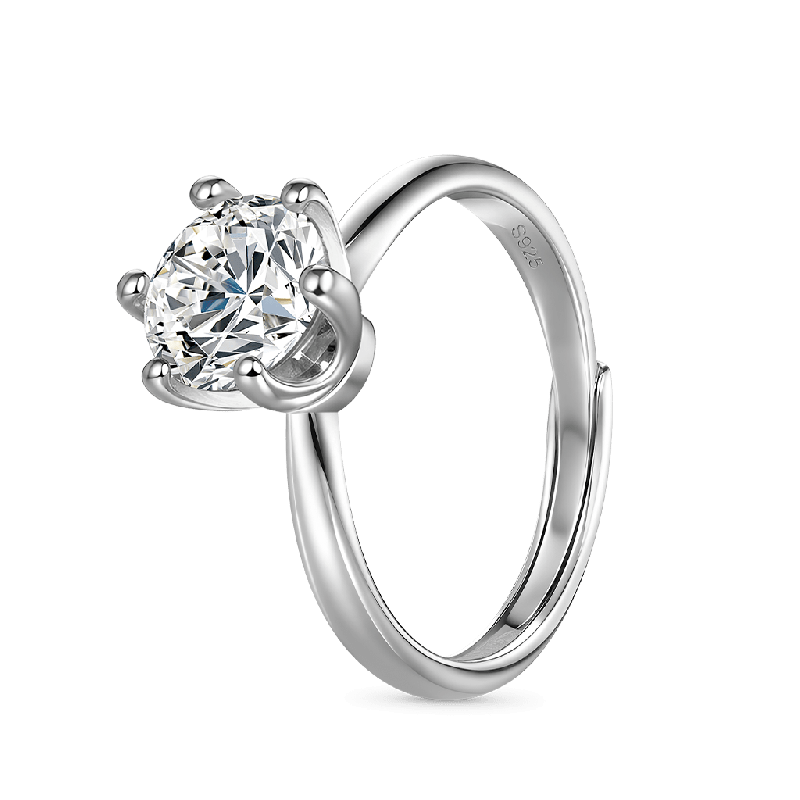 Classic 2CT Halo Moissanite Engagement Ring