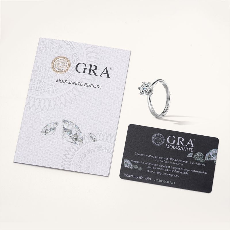 Classic 0.5CT Halo Moissanite Ring