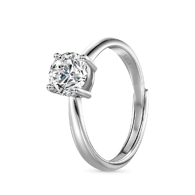 1CT Brilliant VVS Moissanite Ring