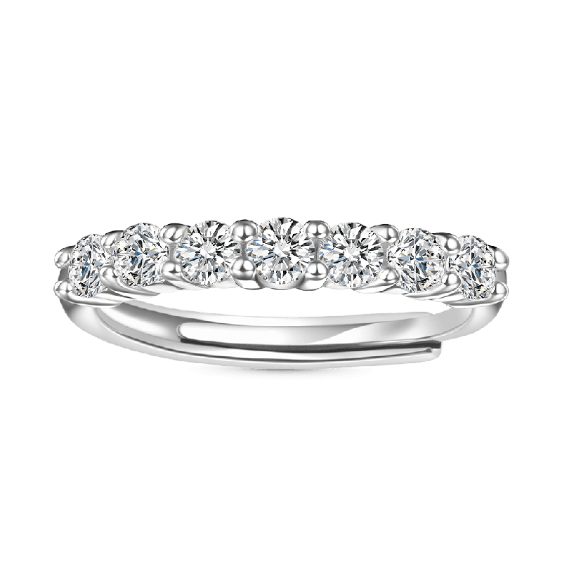 Shiny VVS Moissanite Band Ring