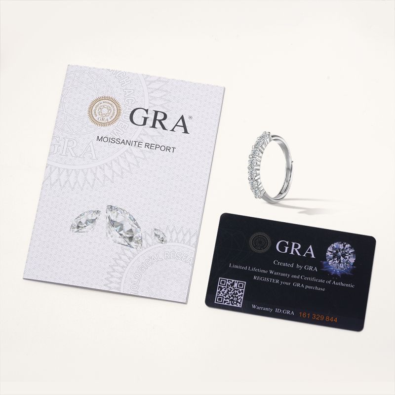 Shiny VVS Moissanite Band Ring