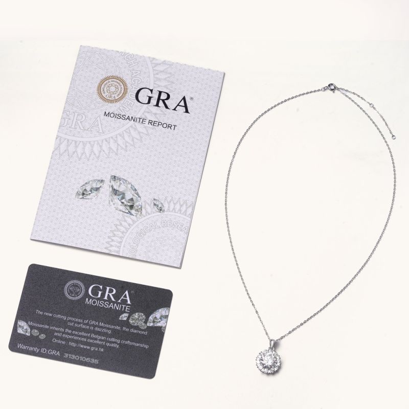 Brilliant 5Ct Moissanite Sunflower Necklace