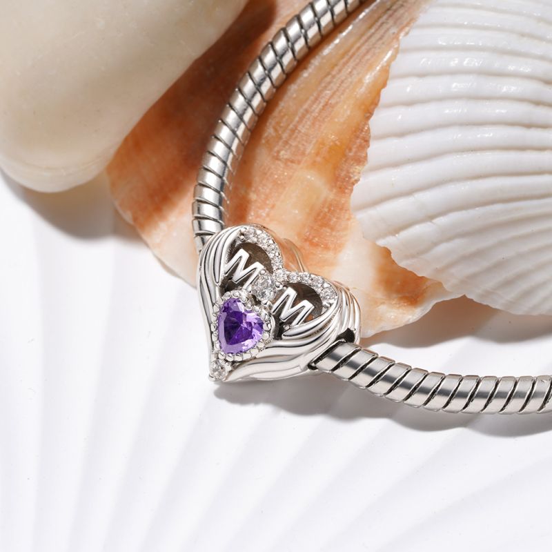 Mothers Day Heart Charm