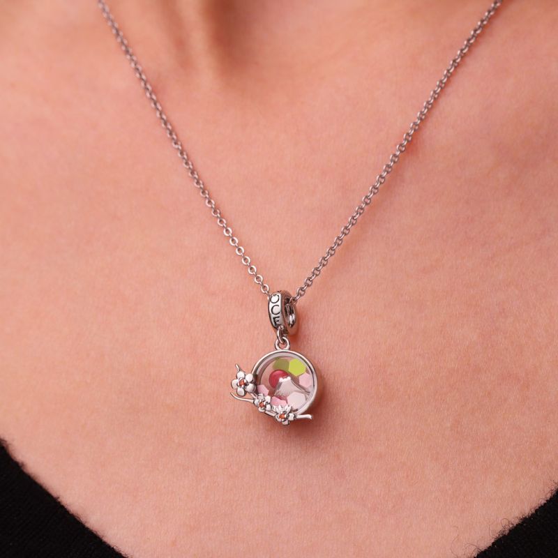 Cherry Mount Fuji Quicksand Pendant