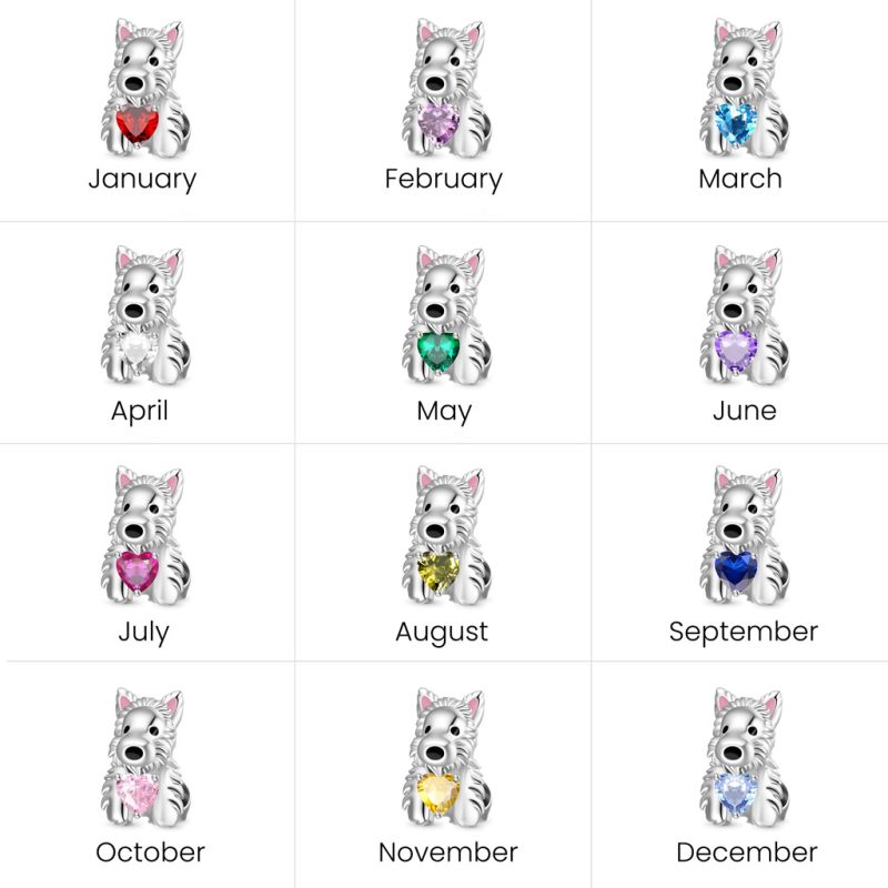 West Highland Puppy Embraces Love Charm