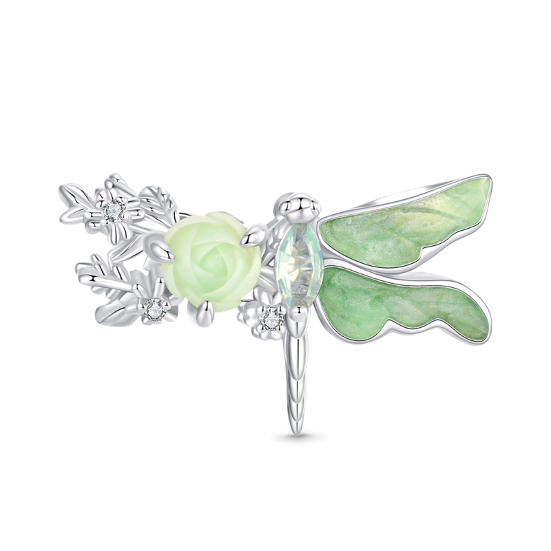 Spring Green Dragonfly Charm
