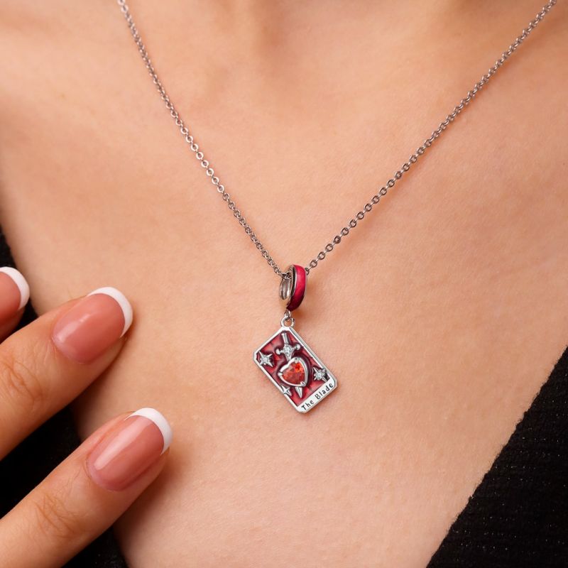 Tarot Red Swords Pendant