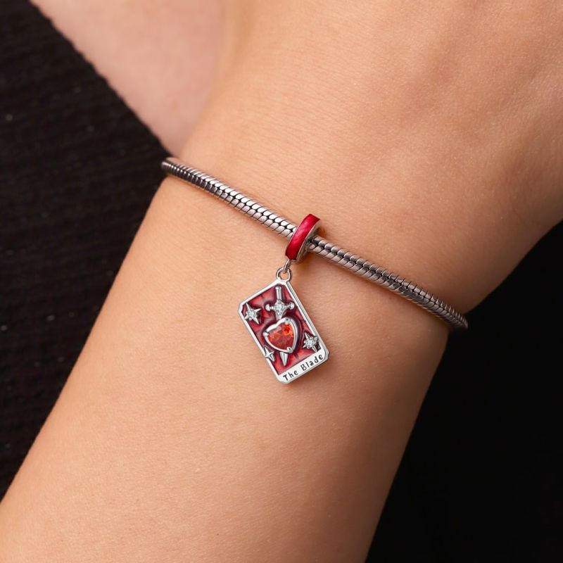 Tarot Red Swords Pendant