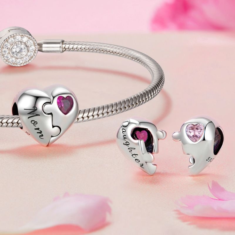 Mom Daughter Puzzle of Love Charm