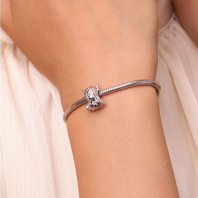 Football Highland Cow Charm