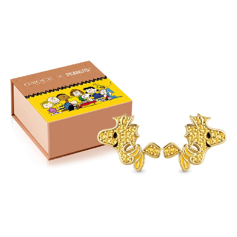 Flying Woodstock Diamond Stud Earrings