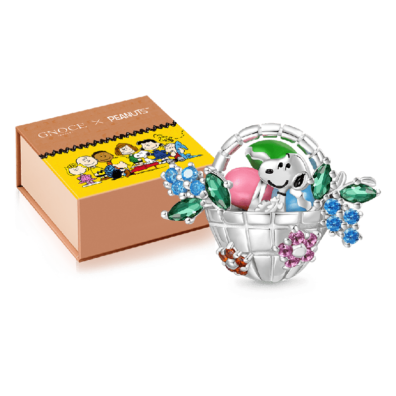 Snoopy Easter Eggs Basket Charm