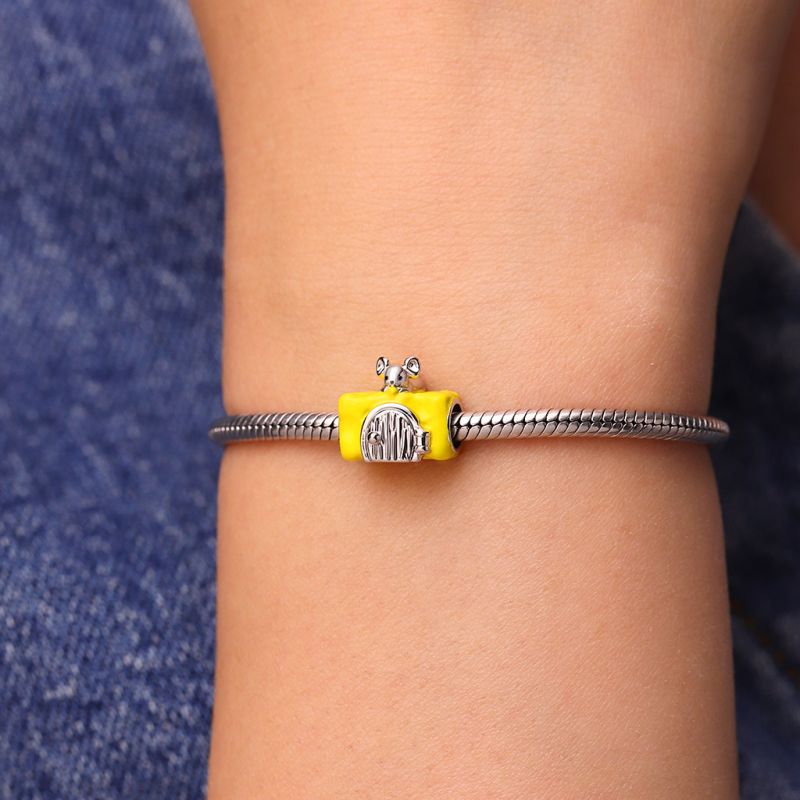 Mouse Cheese House Charm