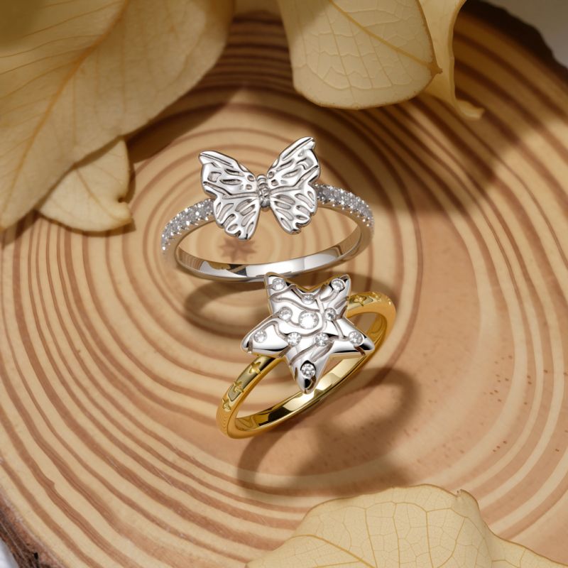 Butterfly Diamond Ring
