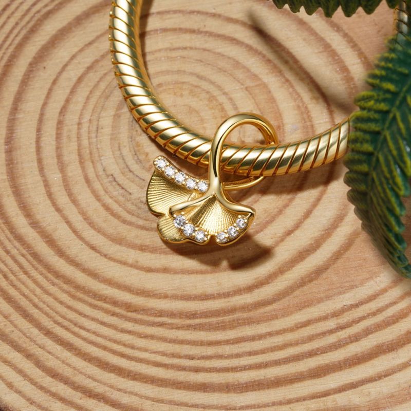 Ginkgo Leaf Charm