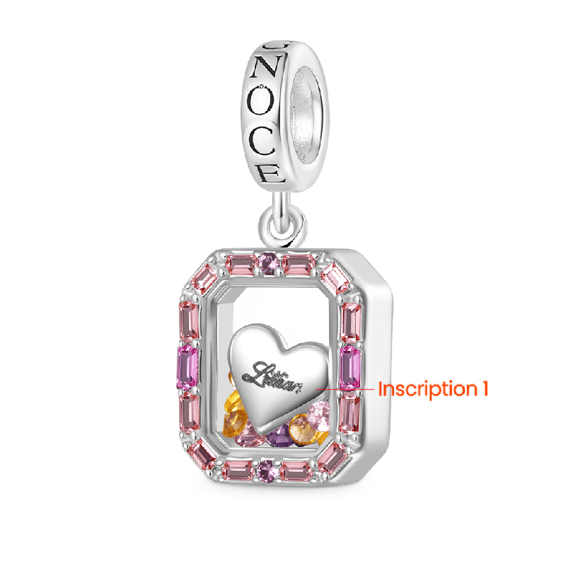 Glass Colored Diamond Pendant