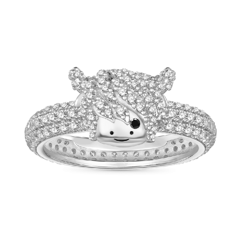 Highland Cow Diamond Ring