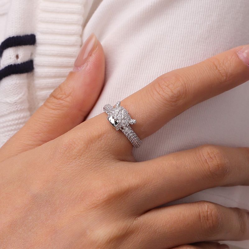 Highland Cow Diamond Ring