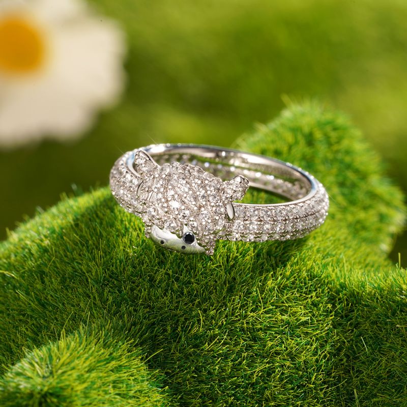Highland Cow Diamond Ring