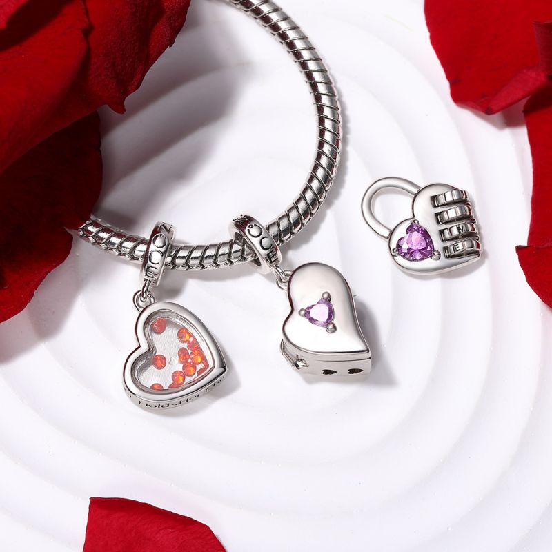Lock with a Love Code Charm